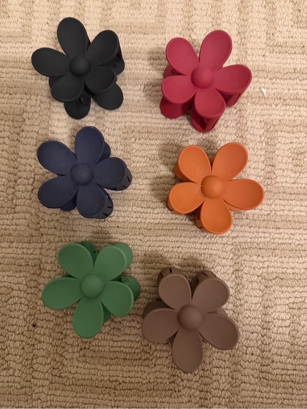 Flower Hair Claw Clips - Multicolor Set